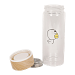 DP Double Walled Glass Bottle - Brown Cap, BB1239 350 ml