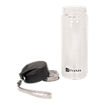 DP Double Walled Glass Bottle With Black Cap - BB1241Blk 350 ml