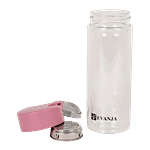 DP Double Walled Glass Bottle With Pink Cap - BB1241 350 ml
