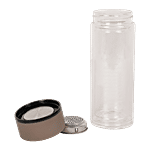 DP Double Walled Glass Bottle With Gray Cap - BB1243GRAY 350 ml