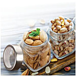 Cello Glass Jar For Storage With See Through Lid - Borosilicate 580 ml (Set of 2)