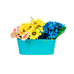 Klassic Rover Oval Shape Railing Planter - Blue, Medium 1 pc