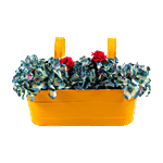 Klassic Rover Oval Shape Railing Planter - Yellow, Large 1 pc