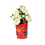 Klassic Blossom Pot Metal Planter - Red, Medium 1 pc