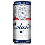 Budweiser 0.0 Non-Alcoholic Beer 330 ml Can