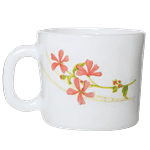 LaOpala Tea/Chai Cup Set - Coral Charm, Opalware, Regular 120 ml (Pack of 6)