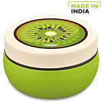 Asian Microwaveable Round Plastic Lunch Box/Tiffin Box - Fun Meal, Green, Large 350 ml