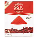SSK Stemless Byadgi Chilli Powder/Menasina Pudi - Dandi Cut 250 g Box