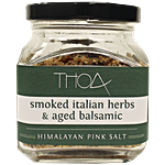 Thoa Smoked Italian Herbs & Aged Balsamic Himalayan Pink Salt 175 g Glass Jar