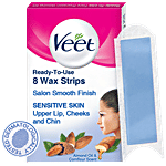 Veet Face Precision Waxing Kit - For Upper Lip, Cheeks & Chin 8 Strips 