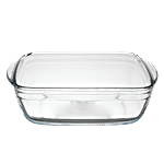 LaOpala Borosilicate Tempered Glass Cook N Serve Sqaure Dish - With Handle 1 pc