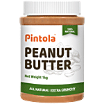 Pintola All Natural Peanut Butter - Unsweetened, Extra Crunchy 1 kg 