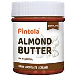 Pintola Almond Butter With Dark Chocolate & 51% Almonds - Creamy 200 g