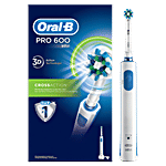 Oral-B Pro 600 Cross Action Electric Rechargeable Toothbrush - Multicolour 1 pc 