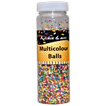 CCDS Small Size Multicolour Balls For Cake Decoration 125 g Plastic Bottle