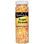 CCDS Toppings Rainbow Fancy Sugar Strands For Cake Decoration 125 g Plastic Bottle