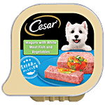 Cesar Premium Premium Adult Wet Dog Food - Tuna With White Meat Fish & Vegetables 24x100g 