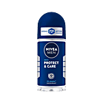 Nivea Protect & Care Deodorant Roll On - No Skin Irritation & 48h Freshness 50 ml