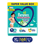 Pampers  Complete Skin Comfort Diaper Pants - XL, 12-17 Kg 168 pcs 