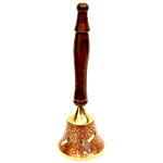 Frestol Mandir Bell With Wooden Stand - Red 1 pc