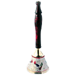 Frestol Mandir Bell With Wooden Stand - White 1 pc