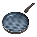 Nirlon Honey Comb Touch Non-stick Flat Fry Pan - 240 mm, Black 1 pc