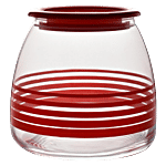 BB Home Opal Air-Tight Glass Storage Jar With Red Lid 750 ml (Set of 2)