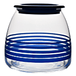 BB Home Opal Air-Tight Glass Storage Jar With Blue Lid 750 ml (Set of 2)