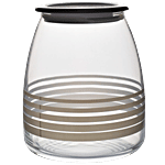 BB Home Opal Air-Tight Glass Storage Jar With White Lid 975 ml (Set of 2)