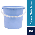 bb home Premium Plastic Bucket - Sturdy & Durable, Stone Grey 16 L 