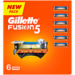 Gillette Fusion5 Cartridges - Shaving Razor Blades For Men, Saver Pack 6 pcs 
