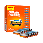 Gillette Fusion 5 Manual Shaving Blades for men  (Pack of 10 Cartridges) 10 pcs 