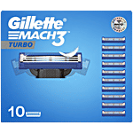 Gillette Mach 3 Turbo Razor Blades for Men - Pack of 10 Cartridges 10 pcs
