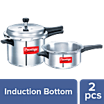 Prestige Popular Aluminium Pressure Cooker-Combo, 5L & 3L (10048) 2 pcs