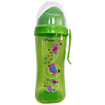 Vauva Lip & Sip Cup - Assorted Colour, Orange/Green 1 pc