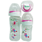 Vauva Premium Feeding Bottle Set - Assorted Colour, Blue/Pink 2 pcs