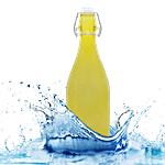 BB Home Glass Water Bottle With Round Base - Yellow, BB1359 1 L