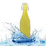 BB Home Glass Water Bottle With Square Base - Yellow, BB 1360 1 L