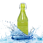 BB Home Glass Water Bottle With Round Base - Green, BB1361 1 L
