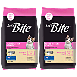 Lets Bite Active Ocean Fish Kitten Cat Dry Food, 1-12 Months 400 g (Buy 1 Get 1 Free)