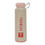 DP Glass Bottle With Plastic Outer - Pink Lid, BB1309 380 ml