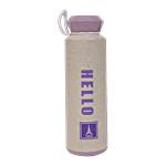 DP Glass Bottle With Plastic Outer - Purple Lid, BB1309 380 ml