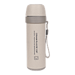 DP Glass Bottle With Plastic Outer - Beige, BB1313 350 ml