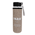 DP Glass Bottle With Removable Fabric Cover - Brown, BB1322 500 ml