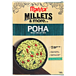 Manna  Instant Poha - Ready to Cook, 40% Multi-millets 180 g Mono carton