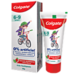 Colgate Kid's Toothpaste - 6-9 Years, Natural Strawberry Mint Flavour, 0% Artificial 80 g Tube