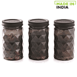 Mastercook Round Plastic Container - Black 1.5 L (Set of 3)