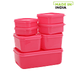 Mastercook Plastic Container Set - Pink 7 pcs