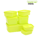 Mastercook Plastic Container Set - Green 7 pcs