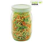 Mastercook Premium Plastic Jar With Lid - Green 1.5 L